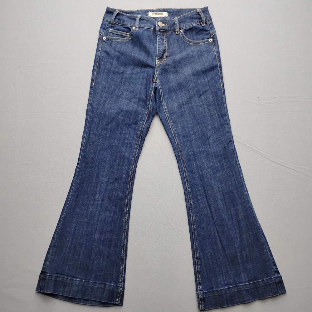 Rock and Roll Cowgirl Mid Rise Trouser Jeans Dark Wash W28 L32